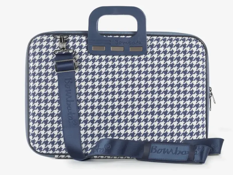 Bombata Pied de Poule torba za laptop 15.6 inča - tamno plava