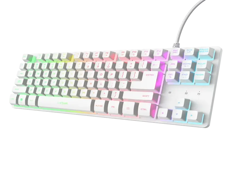 Trust GXT833 Thado TKL gejmerska tastatura, bela
