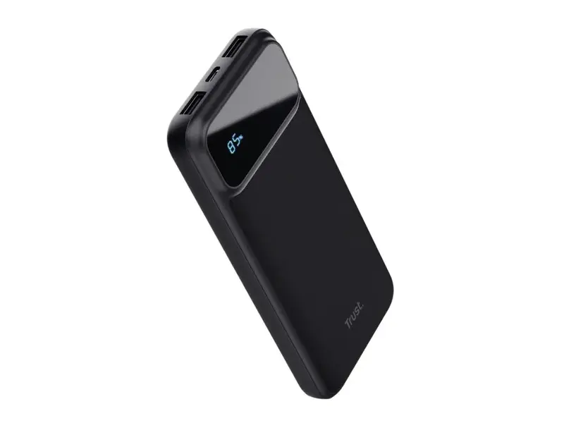 Trust Avala 10.000mAh Power Bank sa LCD displejom - Crna